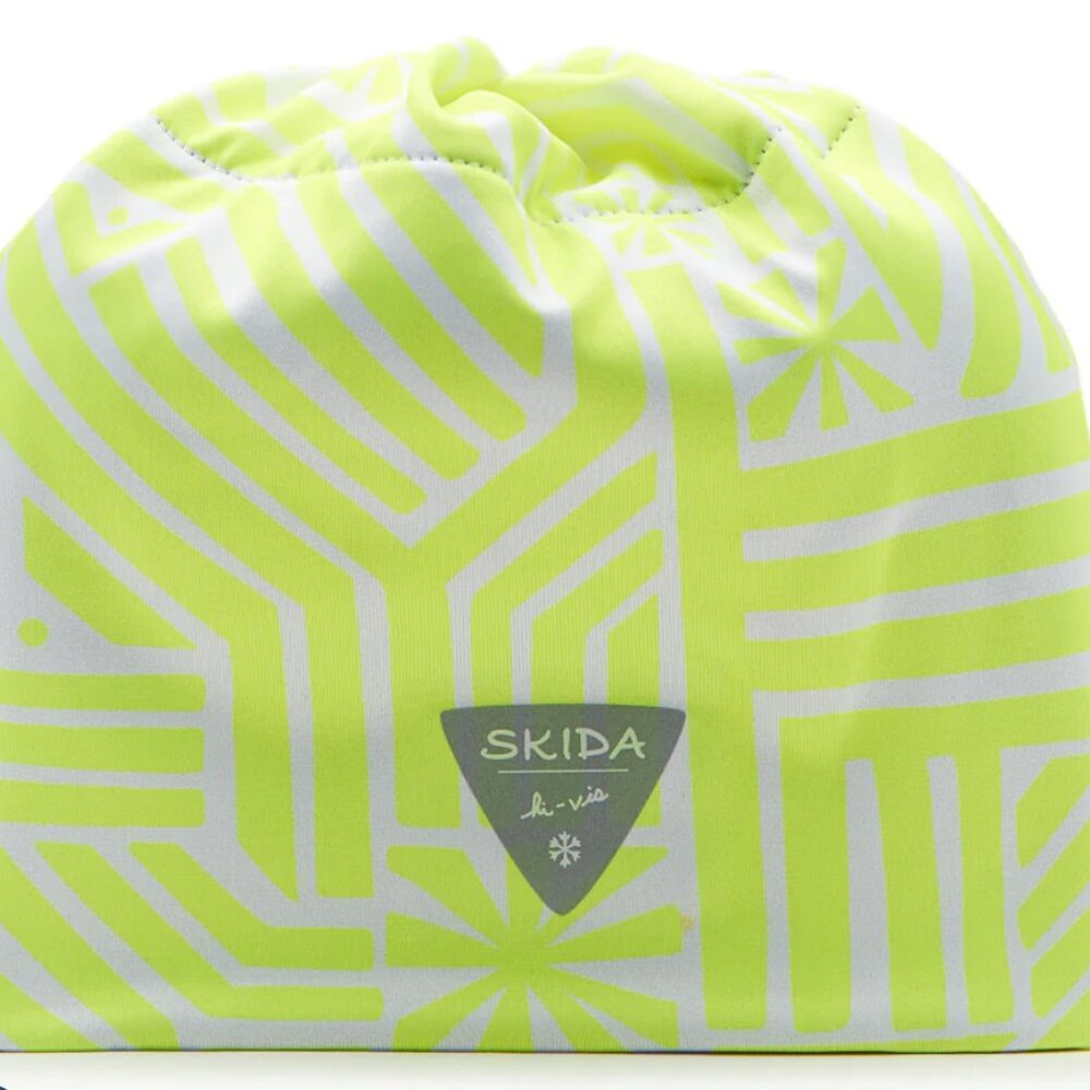Skida Kids Alpine Fleece-Lined Beanie Hat Hi-Vis Neon NEW